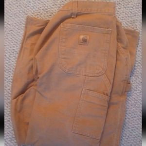 Mens Loose Original Fir Rust Carharrt Pants 46X30